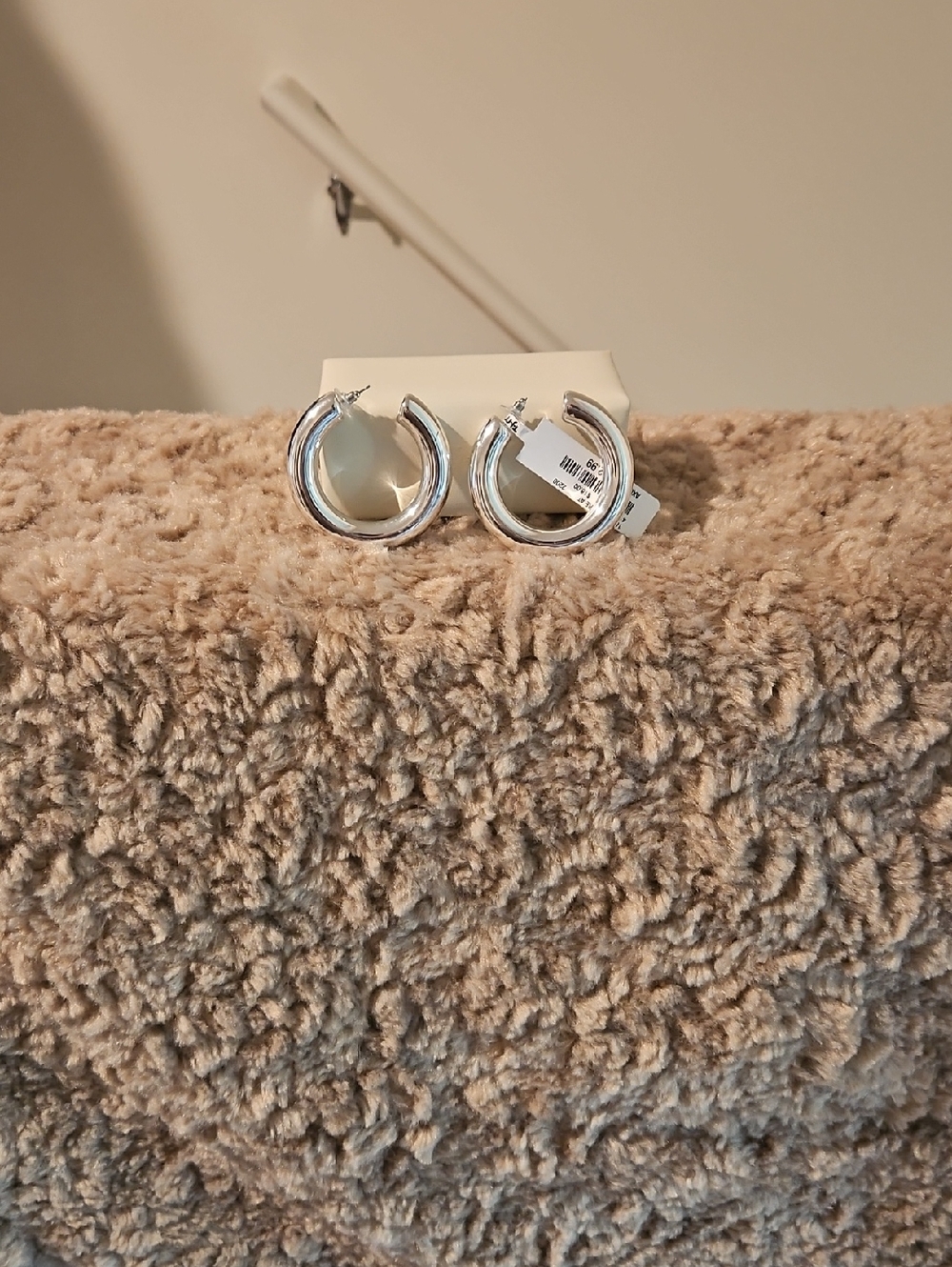 Silver Chunky Hoop Earrings